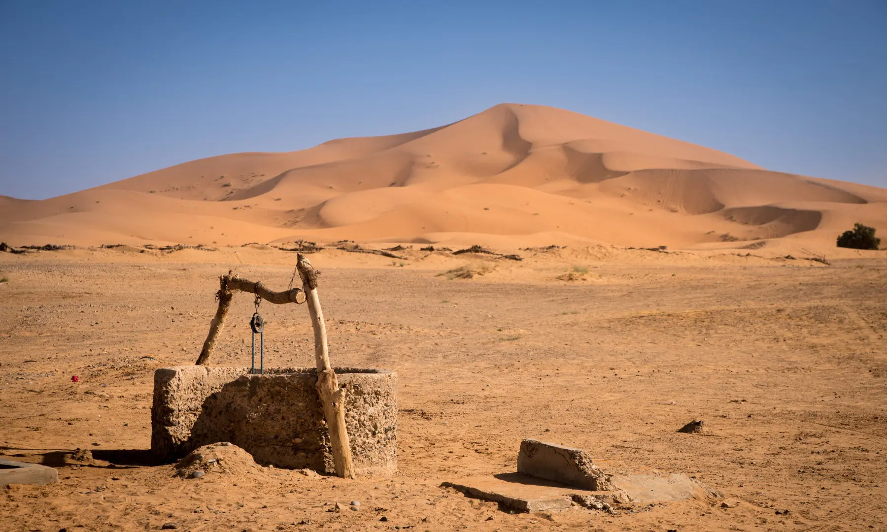 Old well in Morocco Sahara Desert